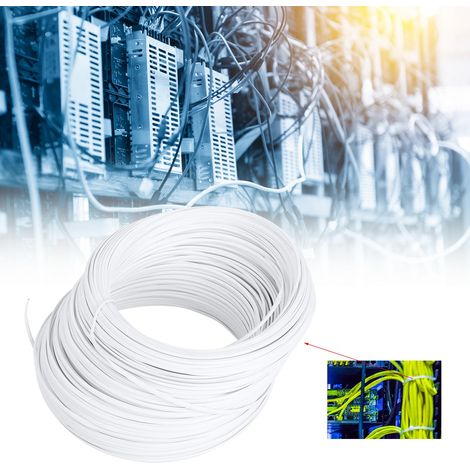 Attaches torsadées blanches en fil de fer galvanisé, matériau de protection, monoconducteur 0,55 mm, intérieur pour bricolage (1/5)