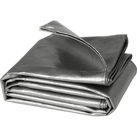 wasserdichte Plane 4x6m, verstärkte Ösen, Aluminiumbeschichtung, Holzschutz für LKW und Pool (1/5)