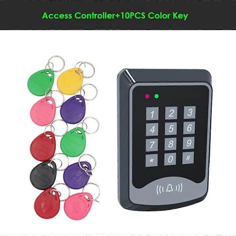 Kit de système de contrôle d'accès RFID, comprenant clé, clavier, alimentation électrique, serrure de porte, serrure électronique, système de contrôle d'accès intelligent de 180 kg, alimentation secte (1/5)