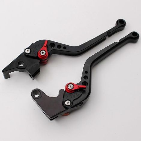 Convient aux motos Yamaha NIKEN/GT Levier de frein, d'embrayage et de klaxon réglable à six positions en alliage d'aluminium modifié (noir 2) (1/5)