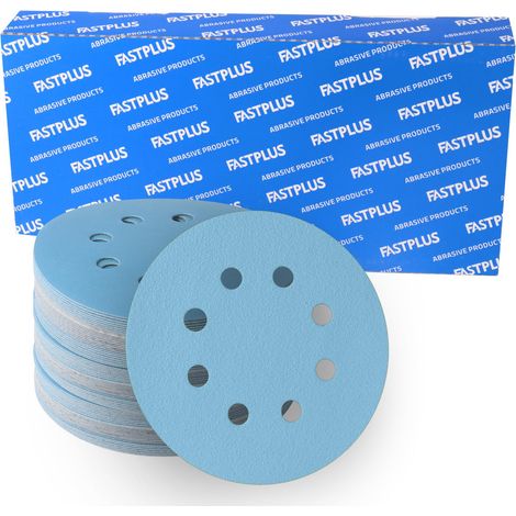 Disques Abrasifs 125mm Grain 80 50 PièCes 8 Trous Disque abrasif orbitale de 125 mm Pour Ponceuse Excentrique Pour le ponçage du bois, du métal, la réparation automobile et le bricolage (1/5)