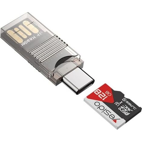 Adaptateur OTG USB-C vers USB-A Yesido / Lecteur de carte TF