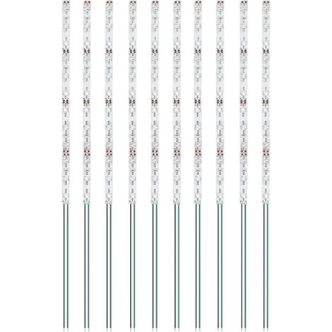 10 Pièces 200mm Pré Câblées LED SMD, Modélisme 2835 12-18V LED Bandes, Vert (1/5)