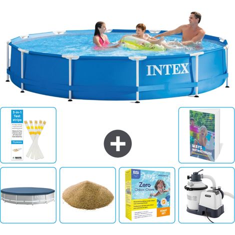 Frame Pool Rund - 366x76 cm - 7-teilig S170
