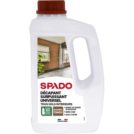 Décapant surpuissant sol - Remise à neuf avant protection - Dissout les couches de toutes les protections - Facile & rapide - Pour tous types de sols - Parfumé - 1L - Fabriqué en France