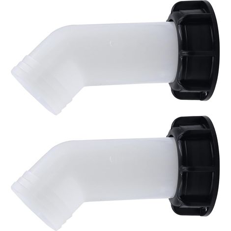 Bec de Vidange avec Écrou IBC, Pour Réservoir d'eau de Jardin, 2Pcs Buse de Vidange IBC, Vanne Cuve 1000L, Robinet Cuve 1000L, S60x6 de RéServoir Buse, pour Robinet Cuve Plastique (1/5)