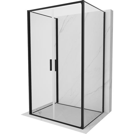 Mexen Exo-B Duo 3S 3-seitige Duschkabine, schwenkbar, 90 x 100 cm, transparent, schwarz - 814-090-100-70-00-3S (1/5)