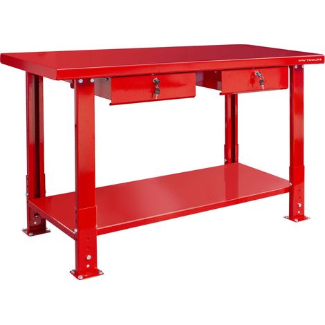 Établi 150 cm avec pieds réglables et 2 tiroirs MW Tools DER1500P (1/3)