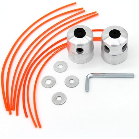 Jardin, Tête Coupe-Bordure Aluminium, Métal, Extérieur, Jardin, Tondeuse à Gazon, pour Débroussailleuse à Essence, Fil Nylon, Tête Double Fil Bobine, Pack de 2 (1/5)