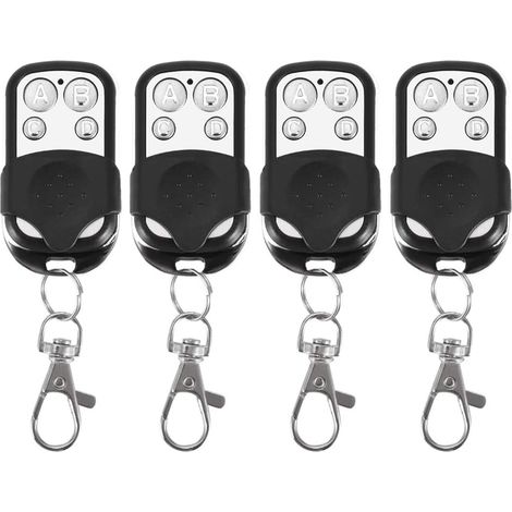 4 Universal Remote Controls, Clone Electric Garage Door Opener, 433MHz Replacement Remote Control, Four Button Garage Door Remote Control, Wireless Remote Control