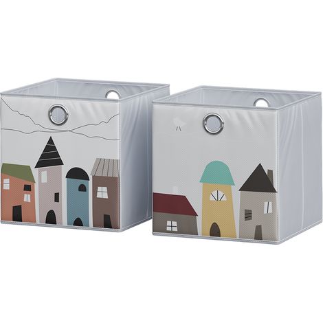 Faltbox , Grau (Stadt), 30 x 30 cm (Motiv Stadt), Vicco