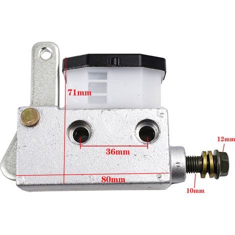 Système de freinage hydraulique pour quad/kart (fabrication artisanale) : frein à pied arrière, frein à disque arrière, maître-cylindre, cylindre de roue, étrier. (1/5)