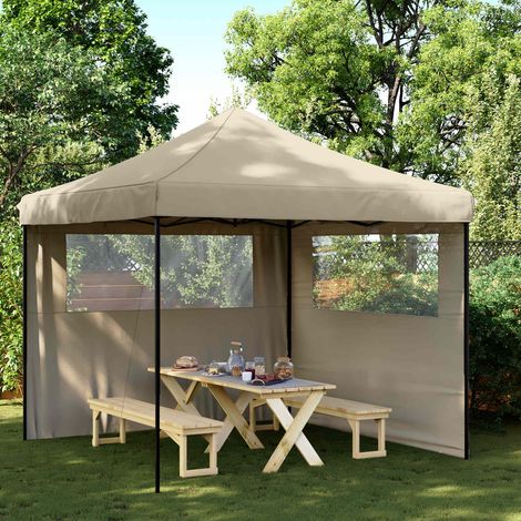 Carpa de Fiesta Taupé 292 x 292 x 315 cm Tela Oxford