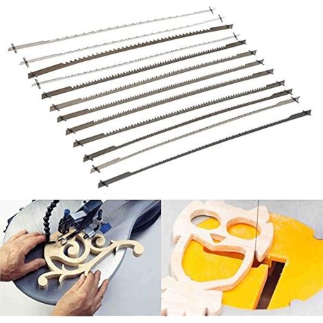 Ensemble de 12 lames de scie à chantourner à 10/15/18/24 dents pour outils électriques de travail du bois 127 mm Noir