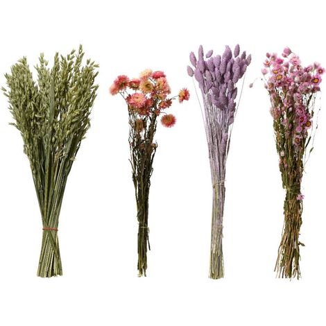 Mazzolino di fiori essicati in varianti assortite