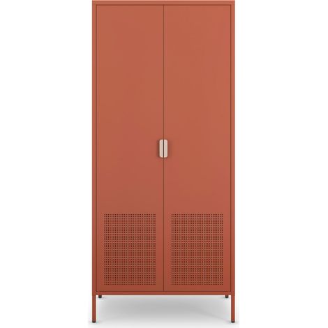 Armoire 2 portes en métal H180cm - Terracotta - Adel (1/5)