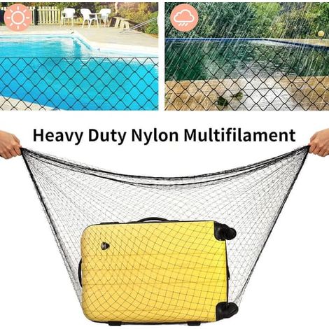 Filet pour chat - 8 x 3 m, filet de protection antichute pour balcon, clôture pour chats et chiens avec accessoires, noir - FF