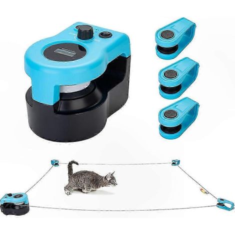 Interaktives Katzenspielzeug mit Geräuschen und Federn, automatischer Rotationslaser für Bewegung und Gewichtsabnahme, ferngesteuertes Katzenunterhaltungssystem (1/5)