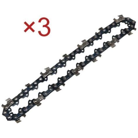 Lot de 3 chaînes de tronçonneuse 45 cm (18') Pas 3/8' Jauge 1,5 mm 72 maillons pour coupe précise sur bois dur (1/5)