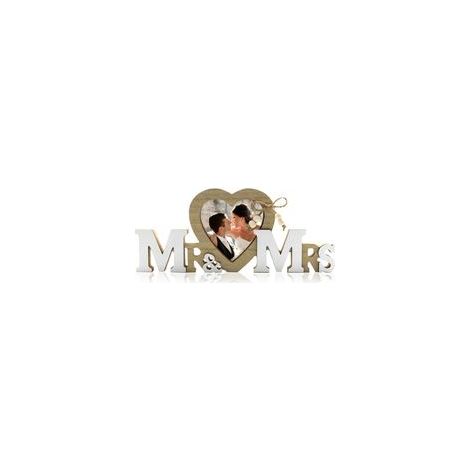 Cadre de Mariage en Bois, Décoration de Mariage en Bois, Cadre Photo à En Mariage, Convient à Tous Les Styles de Fêtes de Mariage, Fiançailles, Anniversaires, 25 x 10.5 x 1.5cm (1/5)