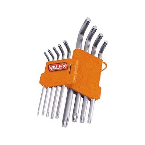 CHIAVI MASCHIO TORX PIEGATE 9 PEZZI