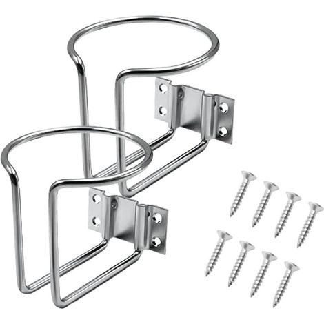 2 Pièces Anneau De Bateau Porte-Gobelet, Porte-Gobelet De Voiture avec Vis, Anneau en Acier Inoxydable Porte-Gobelet, Porte-Gobelet Universel, pour Marine Yacht Camion RV Voiture Remorque Matér (1/5)