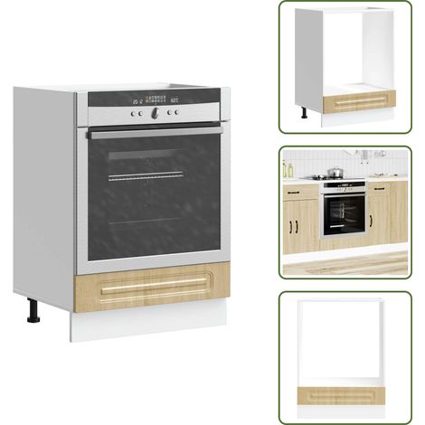 Armadio in truciolato - vidaXL Armadio per Forno Kalmar Rovere Sonoma in Legno Multistrato - Armadio per forno in legno