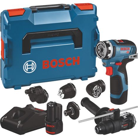 Bosch GSR 12V-35 FC Professional Akku Bohrschrauber 12 V 35 Nm Brushless ( 06019H3008 ) + 2x Akku 3,0 Ah + Ladegerät + 5x Aufsatz + L-Boxx (1/5)