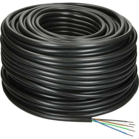 Le Sanitaire – Câble enterré 5 x 2,5 mm² NYY-J – Conducteur de protection – Résistant aux intempéries et rongeurs – Pour installation à 60 cm