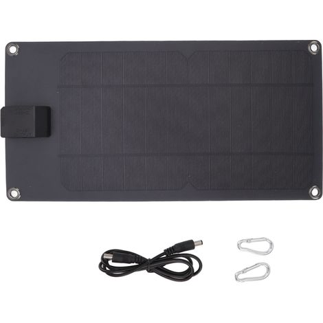 Panneau Solaire 8W 5V USB Portable avec Batterie pour Charge de Téléphone, Lampes de Jardin et Voyages (1/5)