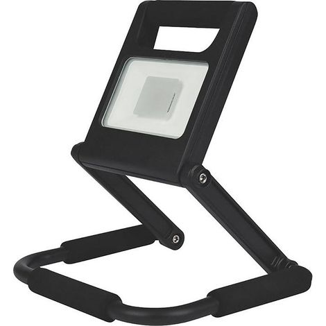 Spot LED Batería 10 W 700 lumens, plegable, aluminio, W, negro, 24.2 x 21,5 x 2,5 cm