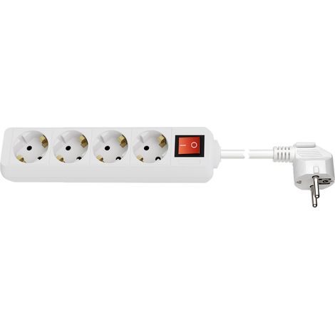 Goobay 39037 base múltiple 1,5 m 4 salidas AC Interior Blanco