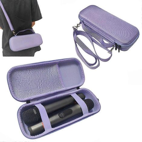 Sac de rangement antichoc en EVA pour étui de microphone sans fil avec bandoulière (1/4)