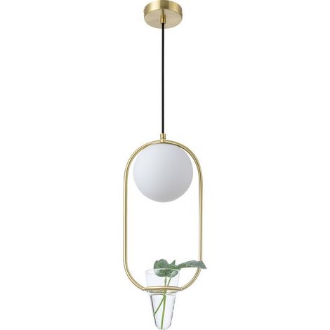 Suspension Métal et Verre Moonlight Puncak Doré (1/5)