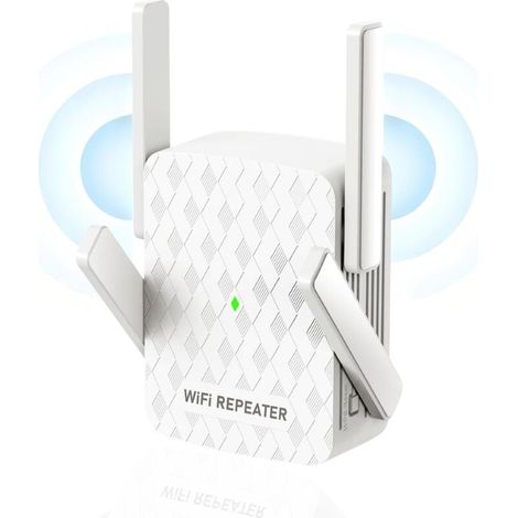 2024 Fastest WiFi Amplifier, Home Coverage Up to 10,000 sq. ft., 35 Devices, 1200 Mbps Wireless Internet Repeater with RJ45 Port, 2.4G/5G Dual Band, 4 Antennas MUMU (1/4)