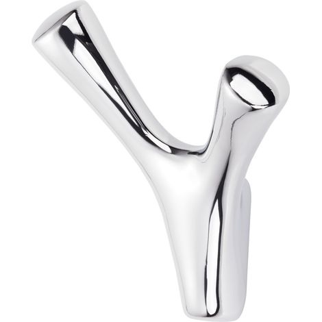 Garderobenhaken BICORNO Höhe 82 mm x Breite 71 mm Chrom poliert aus Zinkdruckguss
