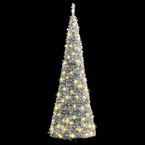 Sapin de Noël Arbre de Noël artificiel escamotable avec neige floquée 200 LED (1/5)