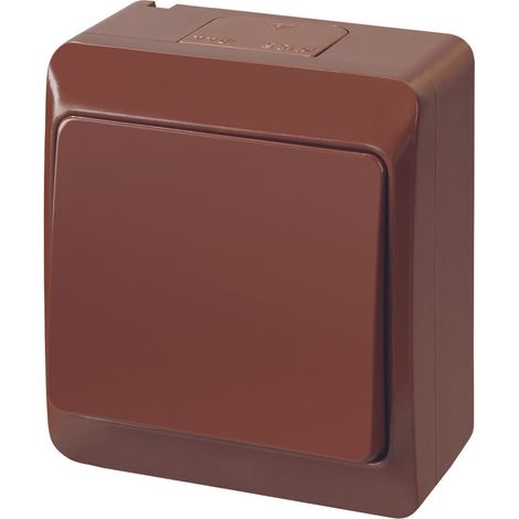 Interruptor de escalera de 1 velocidad, montaje en superficie, IP44, bronce, HERMES (1/4)