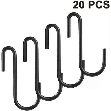20 crochets en S robustes pour seaux, casseroles, cuillères, pots, couverts, sacs, etc. [MI] (1/4)