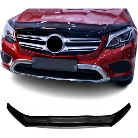 Deflecteurs d'air capot de voiture Protection pour Mercedes GLC 2016-2022 Acrylique foncé Noir (1/5)