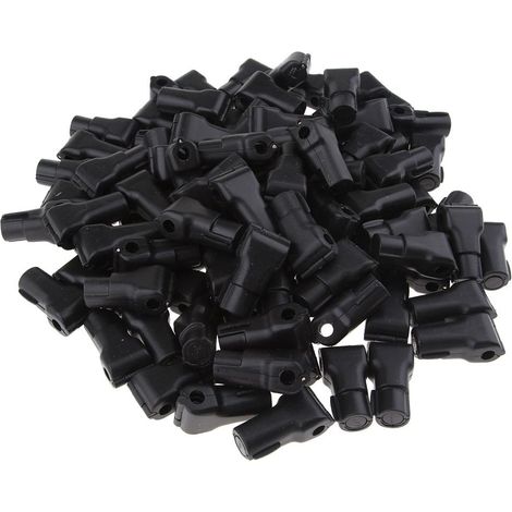 100Pcs Crochet Arrêt Verrouillage Sécurité Verrouillage Cadenas Antivol Verrou Noir 5 mm (1/5)