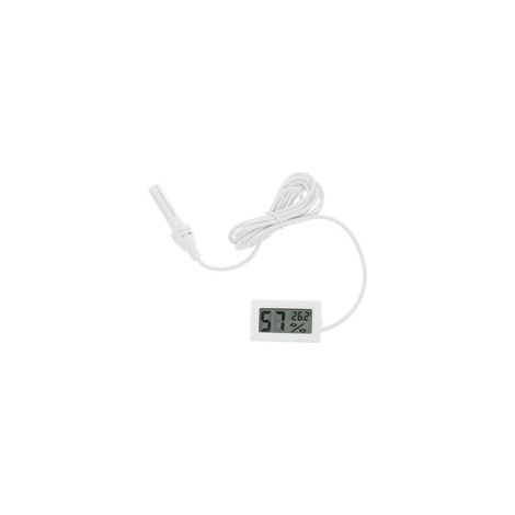Thermomètre Hygromètre Numérique Portable Pour Intérieur Affichage Température Et Humidité Précise Compatible Maison Bureau Salle De Bain Blanc (1/5)