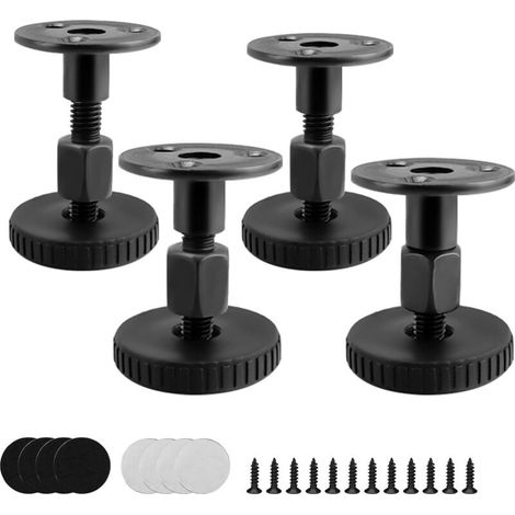 Lot de 4 pieds de table réglables, pieds de meuble réglables, 47-64 mm, sans perçage, avec patin antidérapant, pour tables, armoires et autres meubles (1/5)