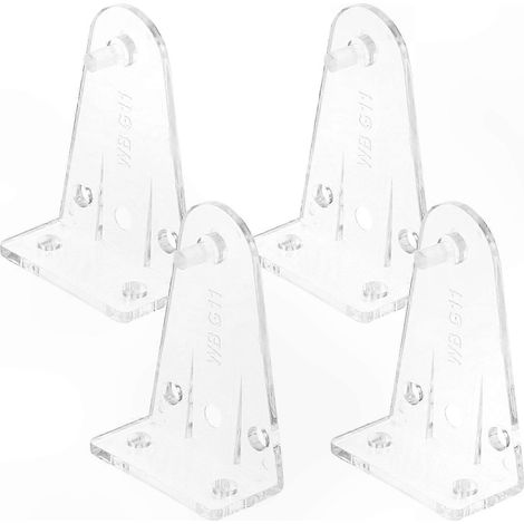 supports de fixation pour stores - Clips de fixation transparents pour rail inférieur de stores (1/4)