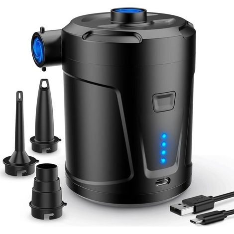 Electric Air Pump, Air Mattress Inflator with 3 Air Nozzles, Rapid Inflator for Inflatable Boats/Mattresses (1/5)