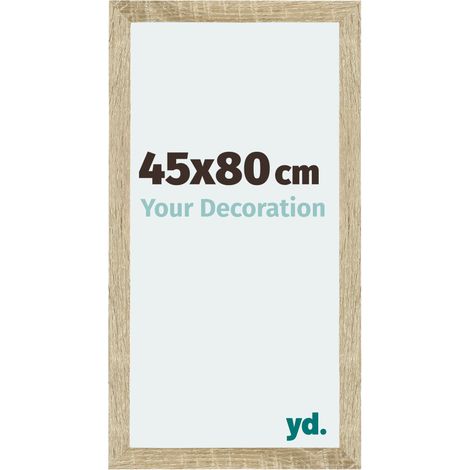 Your Decoration - 45x80 cm - Cadres Photo en MDF Avec Verre acrylique - Anti-Reflet - Excellente Qualité - Chêne Sonoma - Cadre Decoration Murale - Mura.