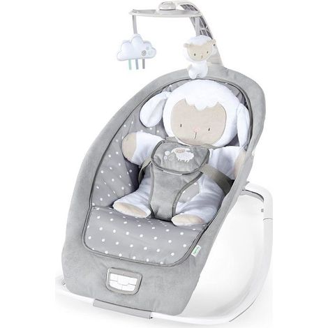 INGENUITY Transat pour bébé bascule évolutif pliable - Petit Mouton - Position fixe ou bascule,cadeau bébé (1/5)