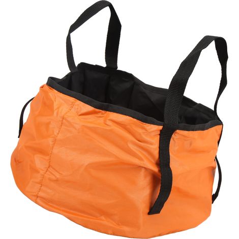 Bassin pliable d'extérieur rond, robuste et résistant à l'usure, fiable et portable pour les voyages et le camping, orange (1/5)