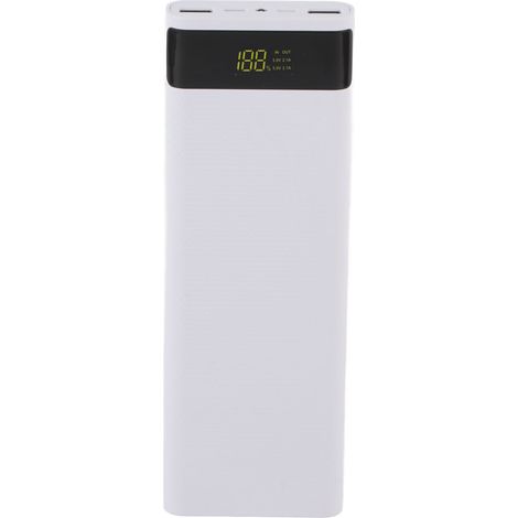 Boîtier à Piles 18650 Portable DIY - Support pour 10 Batteries sans Soudure - Alimentation Mobile ABS de Haute Qualité - Blanc