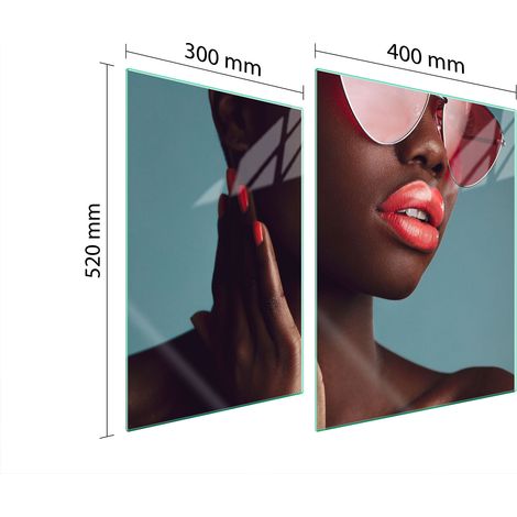 GLASSCHUTZPLATTE FÜR HERD 70x52 FRAUEN (1/5)
